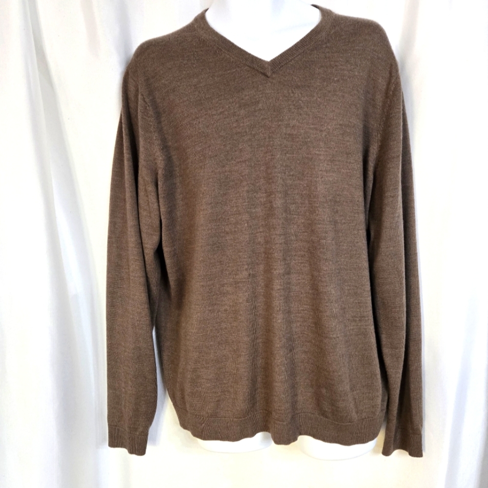Apt. 9 Merino Wool Brown Trendy Sweater Size XXL